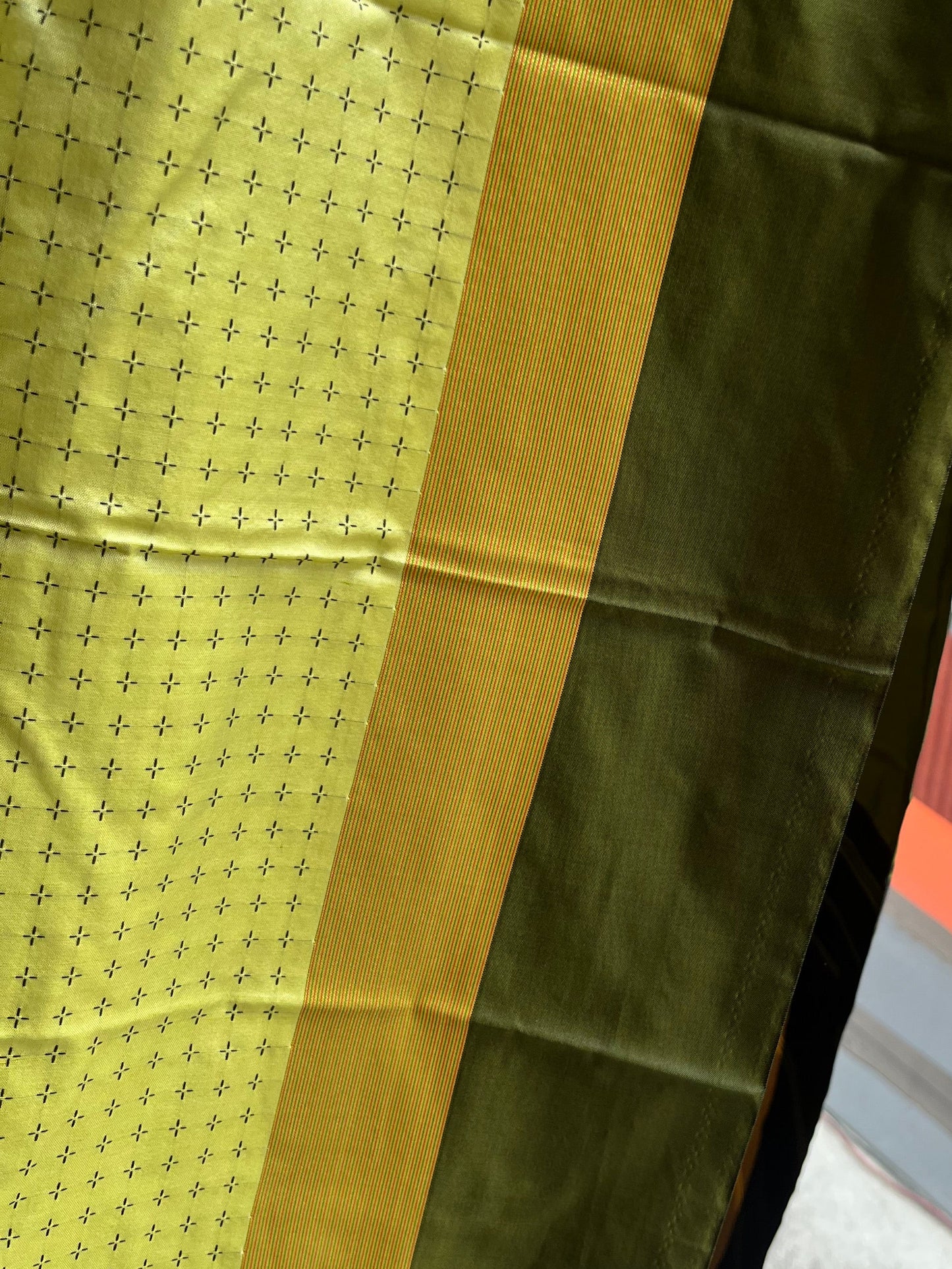 Semi Silk Saree (Green) SL199