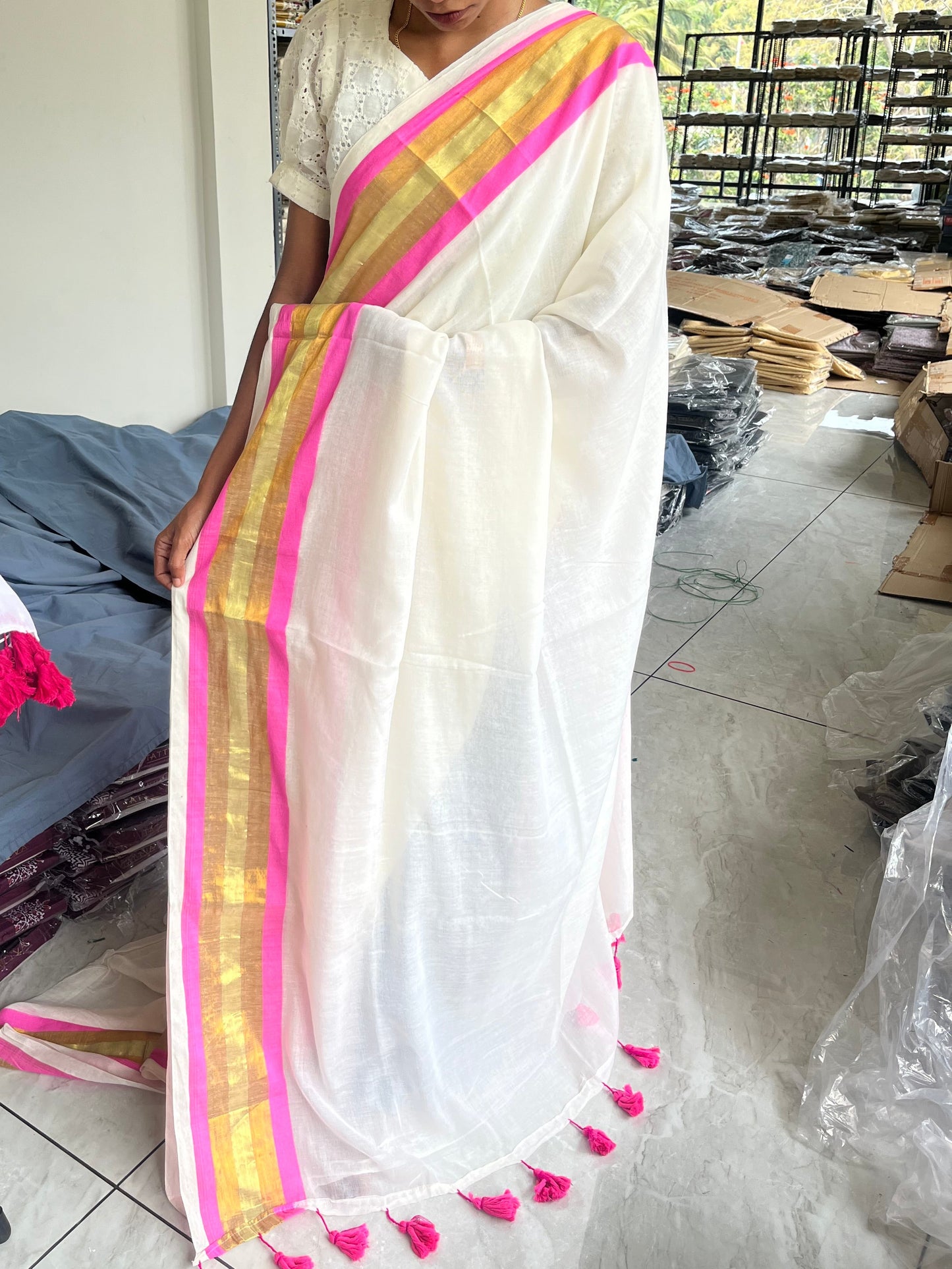 Kerala Mul Cotton Soft Fabric Saree SL215