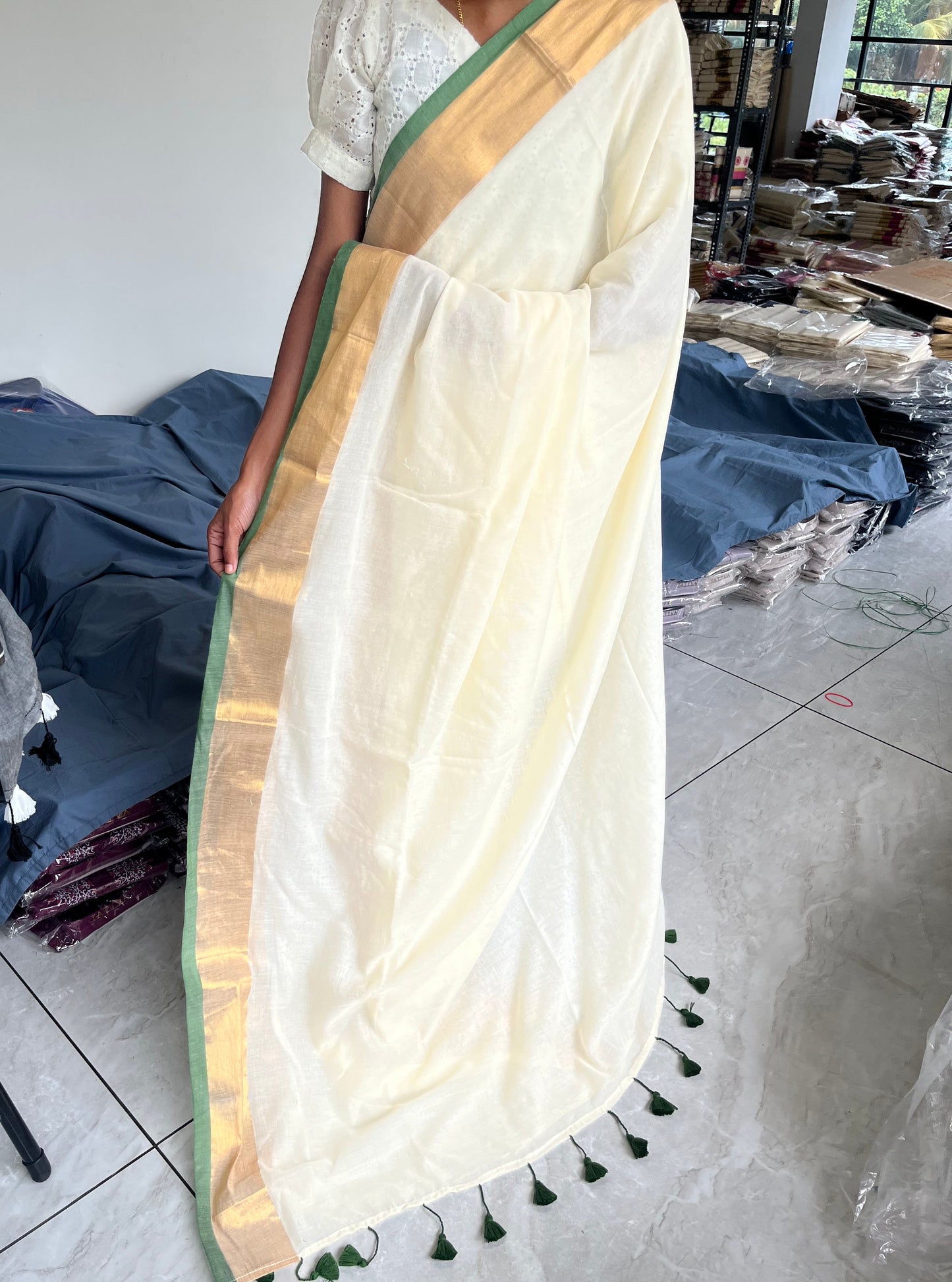Kerala Mul Cotton Soft Fabric Saree SL215