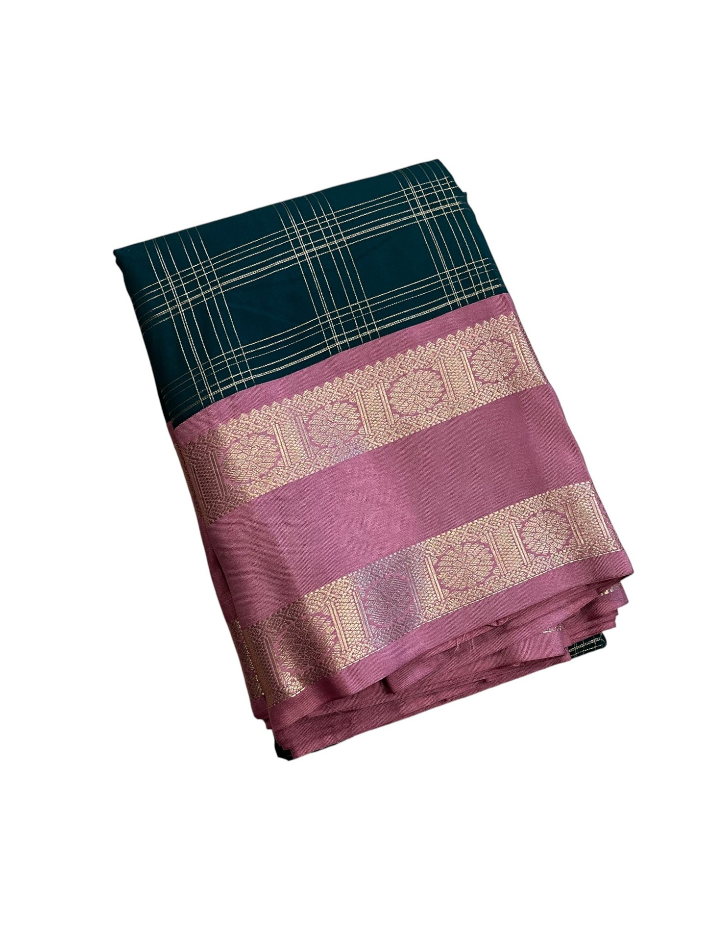 Southloom Banarasi Semi Silk Saree with Woven Work on Body (Green)
