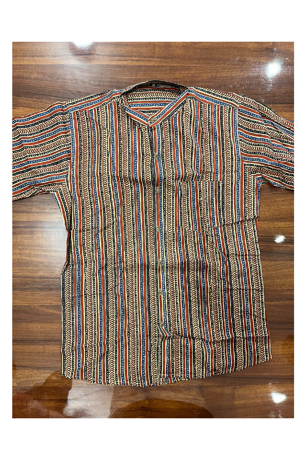 Southloom Jaipur Pure Cotton Block Printed Shirt for Men (Medium)