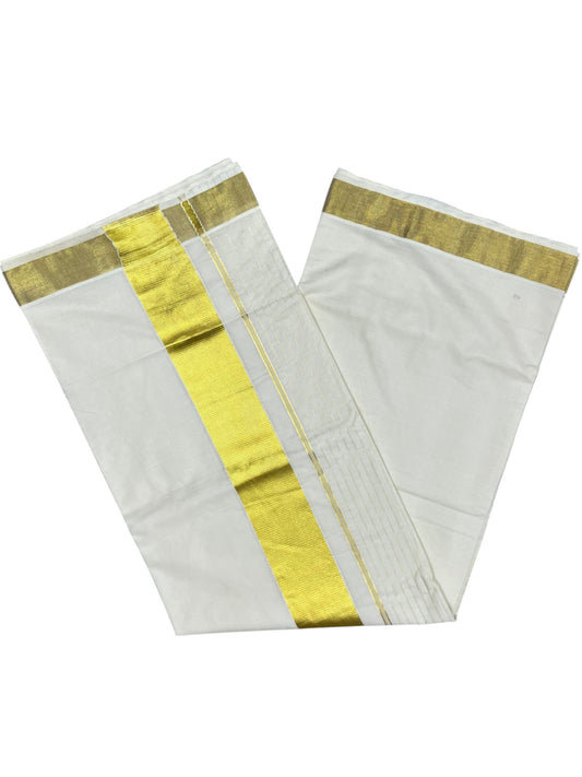Southloom Pure Cotton Kerala Kasavu Saree with 3 inch Border