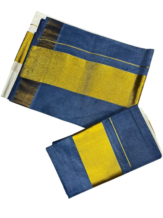 Southloom Tie & Dye - Half & Half Multi Colour Design Set Mundu with Super Soft Cotton (Mundum Neriyathum) 2.80 mtrs SL264