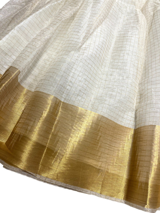 Southloom Semi Stitched Cotton Dhavani Set with Pavada and Blouse Piece