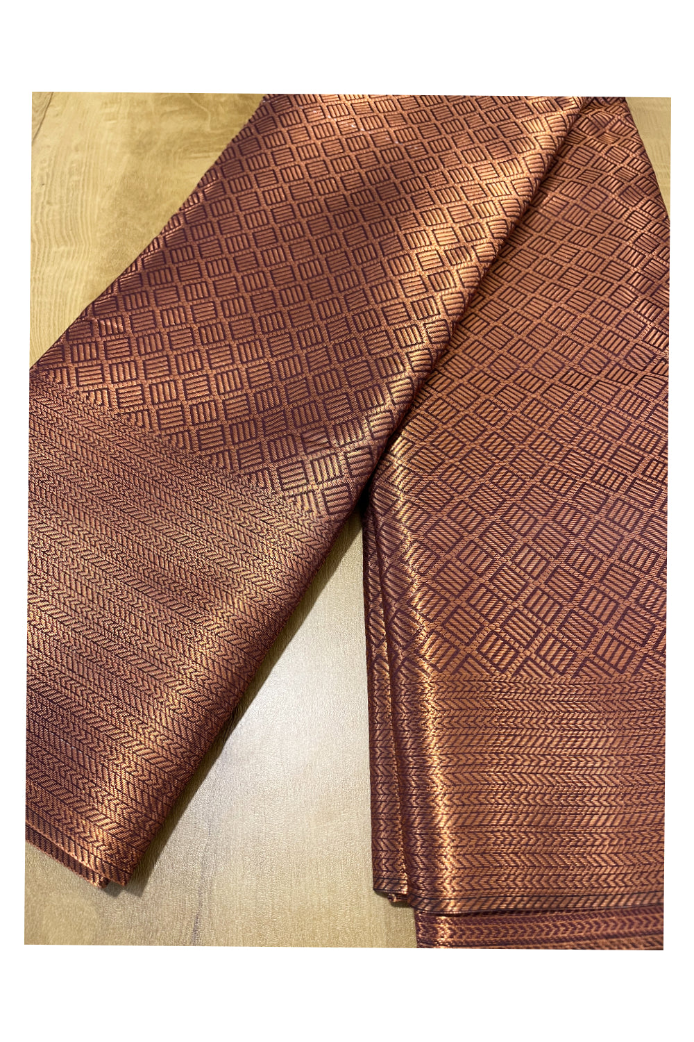 Southloom Premium Semi Silk Zari Work Brocade Saree in Bridal Brown with Matching Pallu