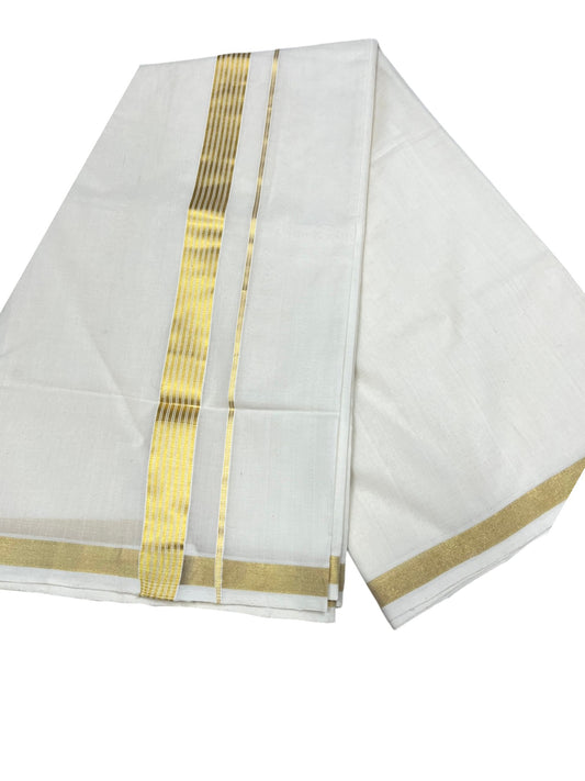 Southloom Super Premium Balaramapuram Handloom Cotton Saree with Gold Kasavu and Gold Border