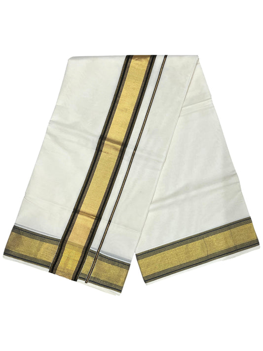 Southloom Kerala Cotton Kasavu Saree with Black Border
