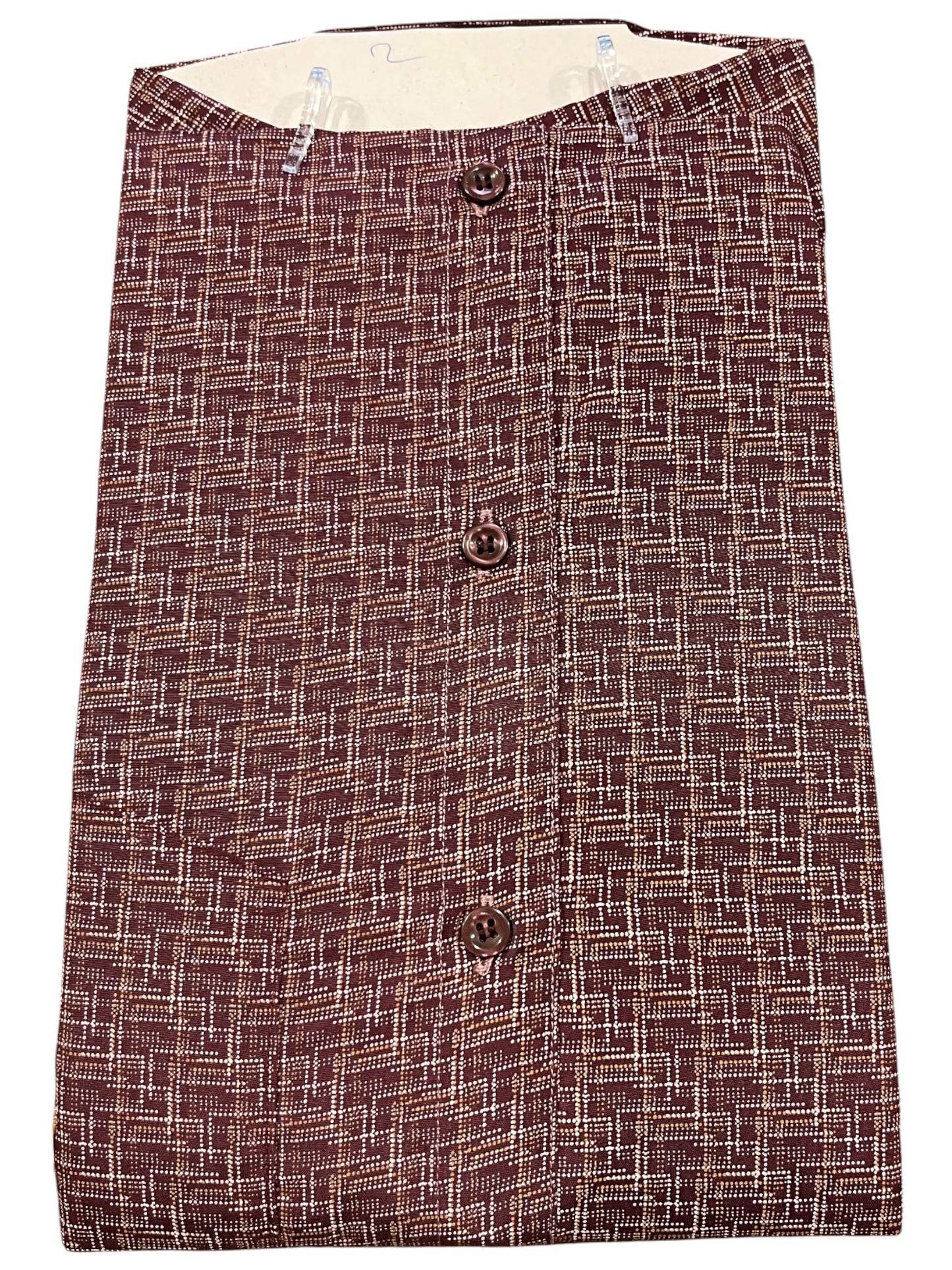 Southloom Pure Cotton Brown Printed Shirt (46 HS)