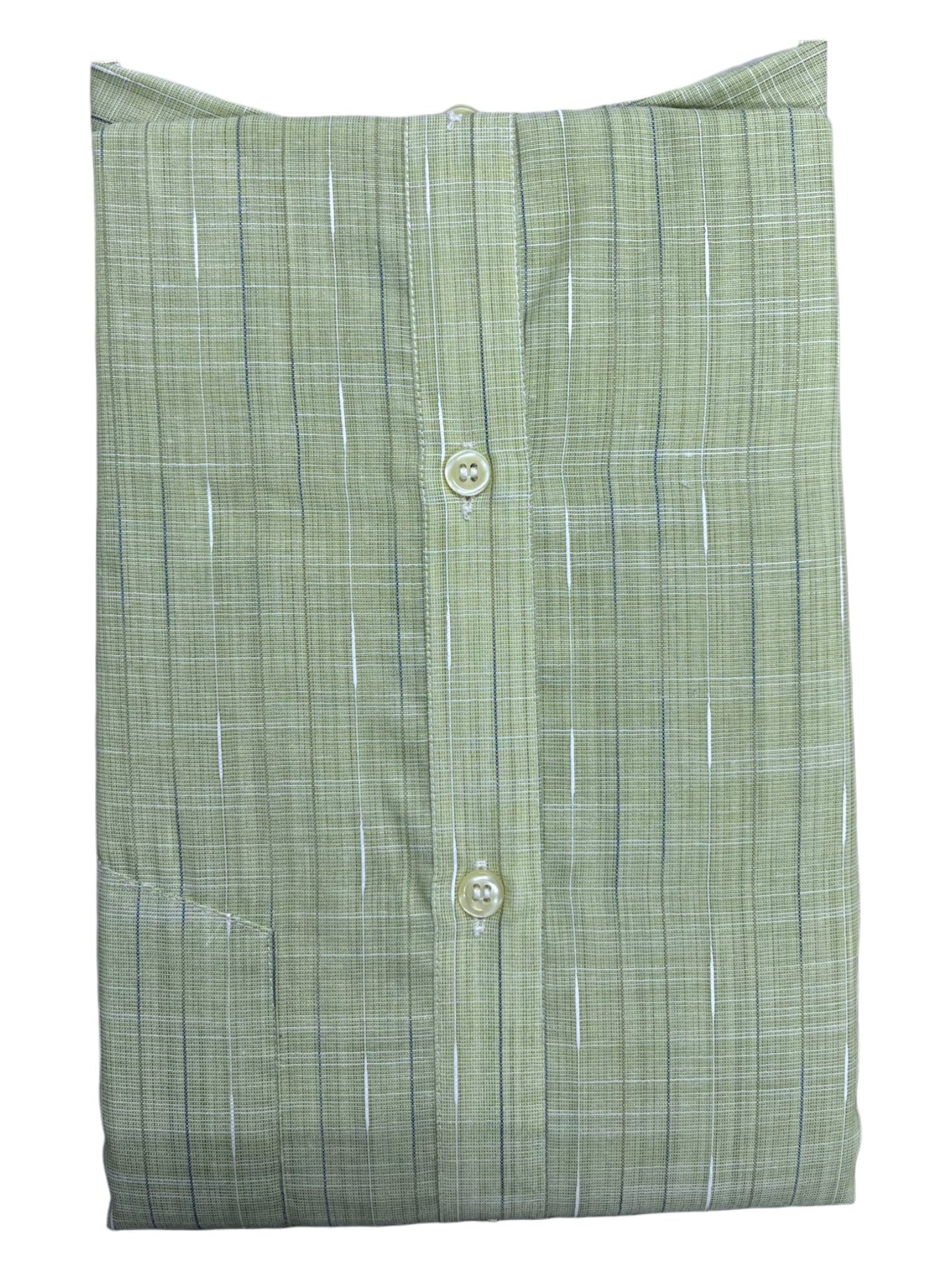 Southloom Pure Cotton Green Lines Shirt SLSHIRT 48 HS