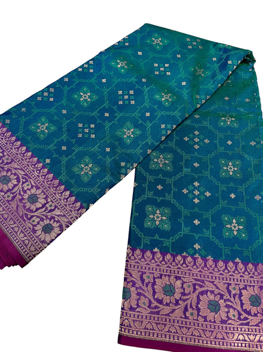 Southloom Banarasi Silk Saree with Woven Work on Body and Borders