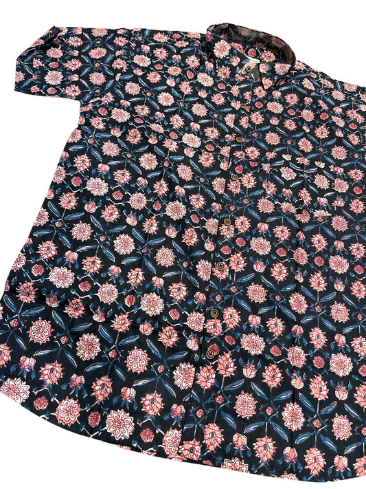 Southloom Jaipur Pure Cotton Printed Shirt For Men (Large)