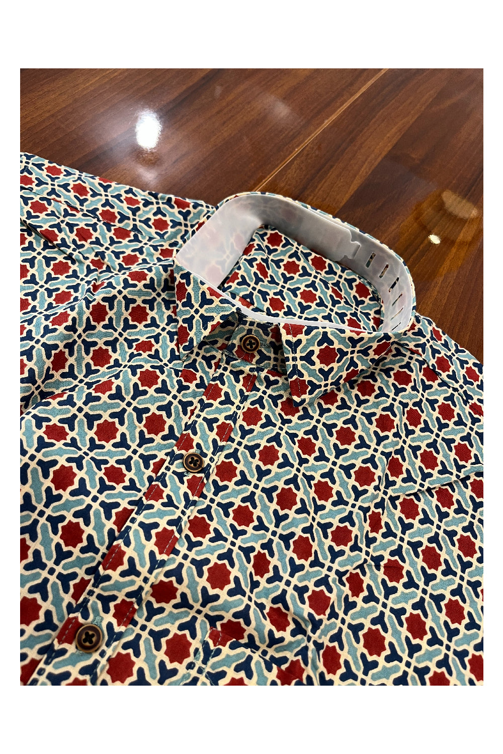 Southloom Jaipur Pure Cotton Printed Shirt For Men (Large)