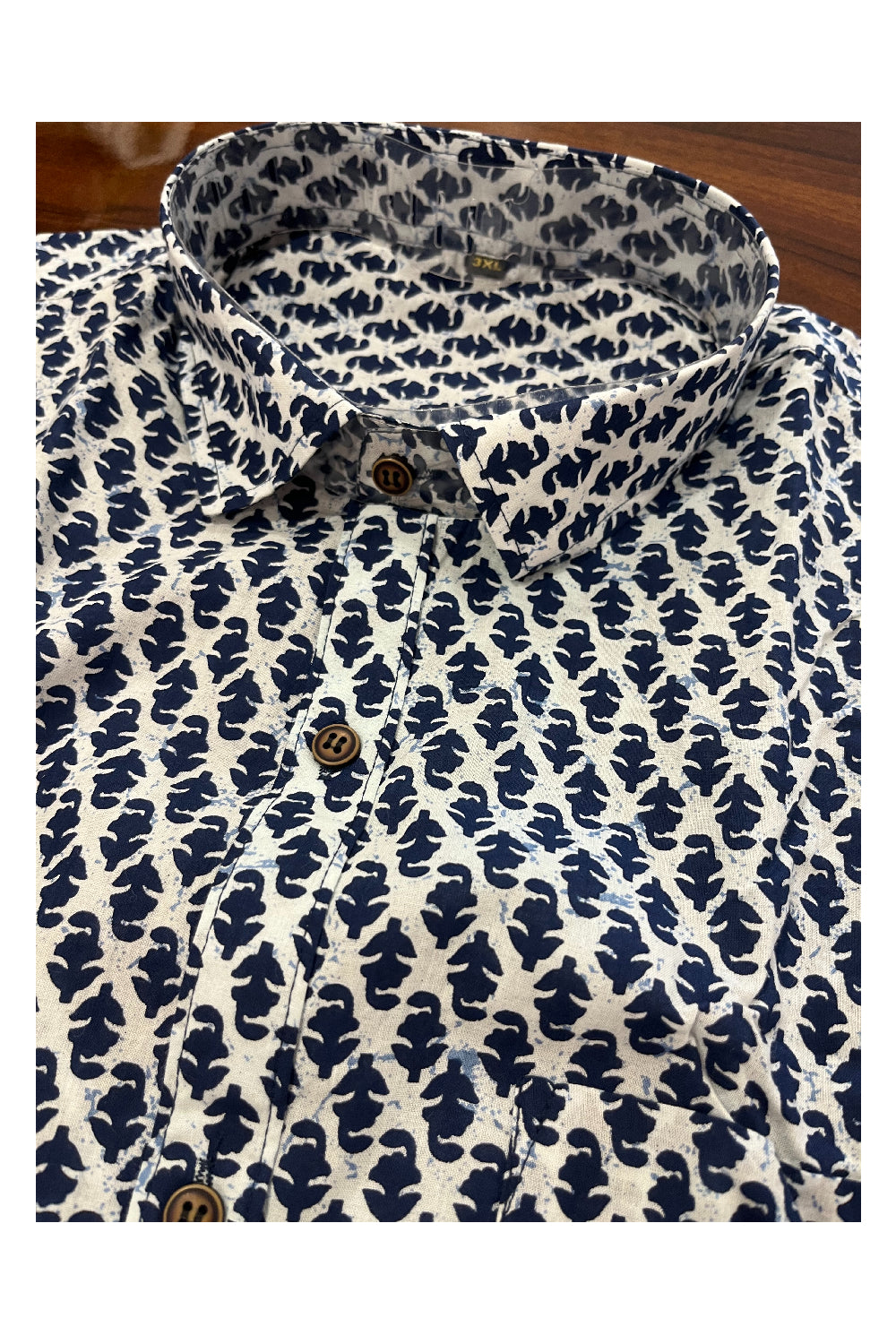 Southloom Jaipur Pure Cotton Printed Shirt For Men (3XL)