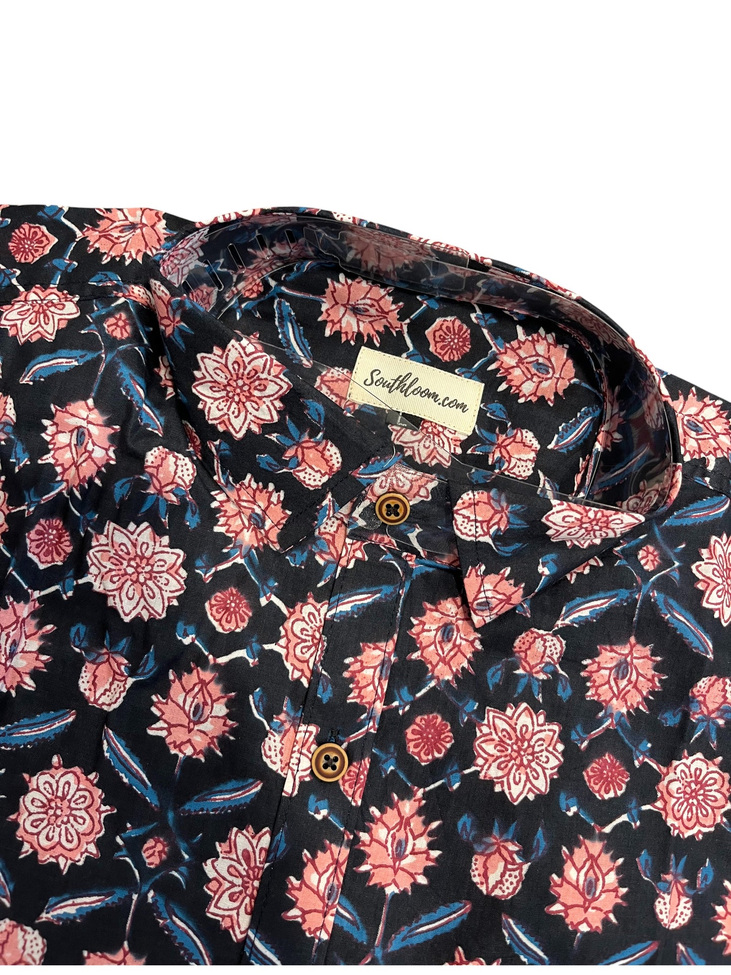 Southloom Jaipur Pure Cotton Printed Shirt For Men (Large)