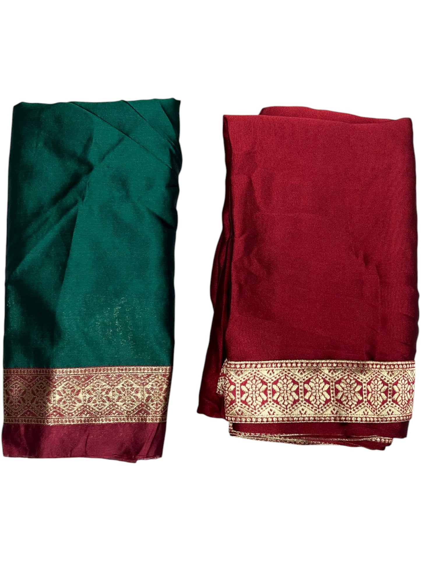 Southloom Semi Silk Dhavani Set with Pavada and Green Blouse Piece SLDHAVANI SL542