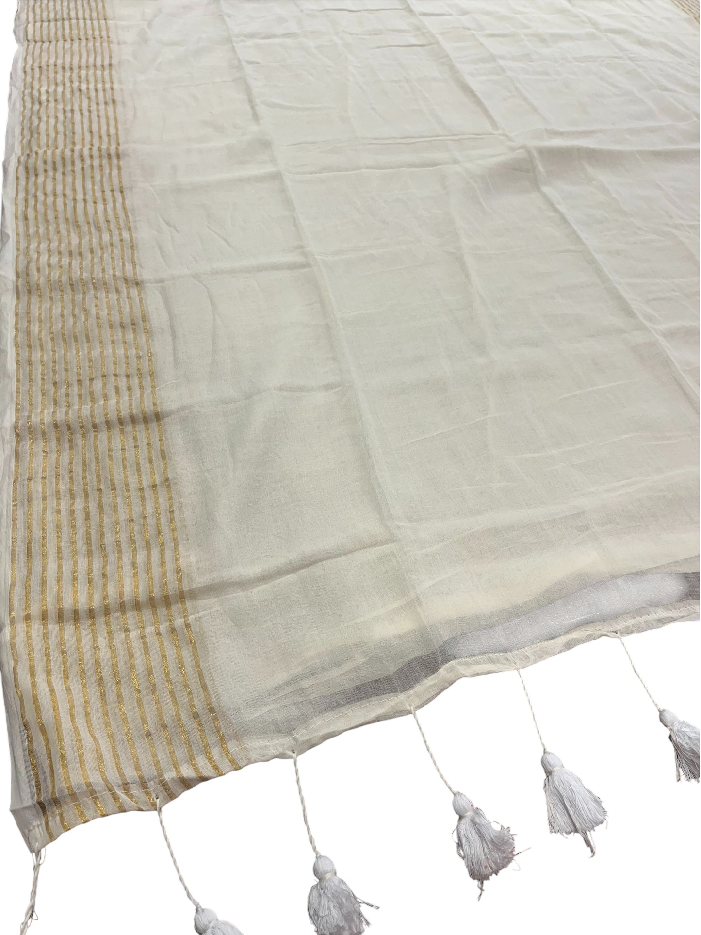 Southloom Mul Cotton 120 x 120 Soft Fabric Saree in Golden Colour