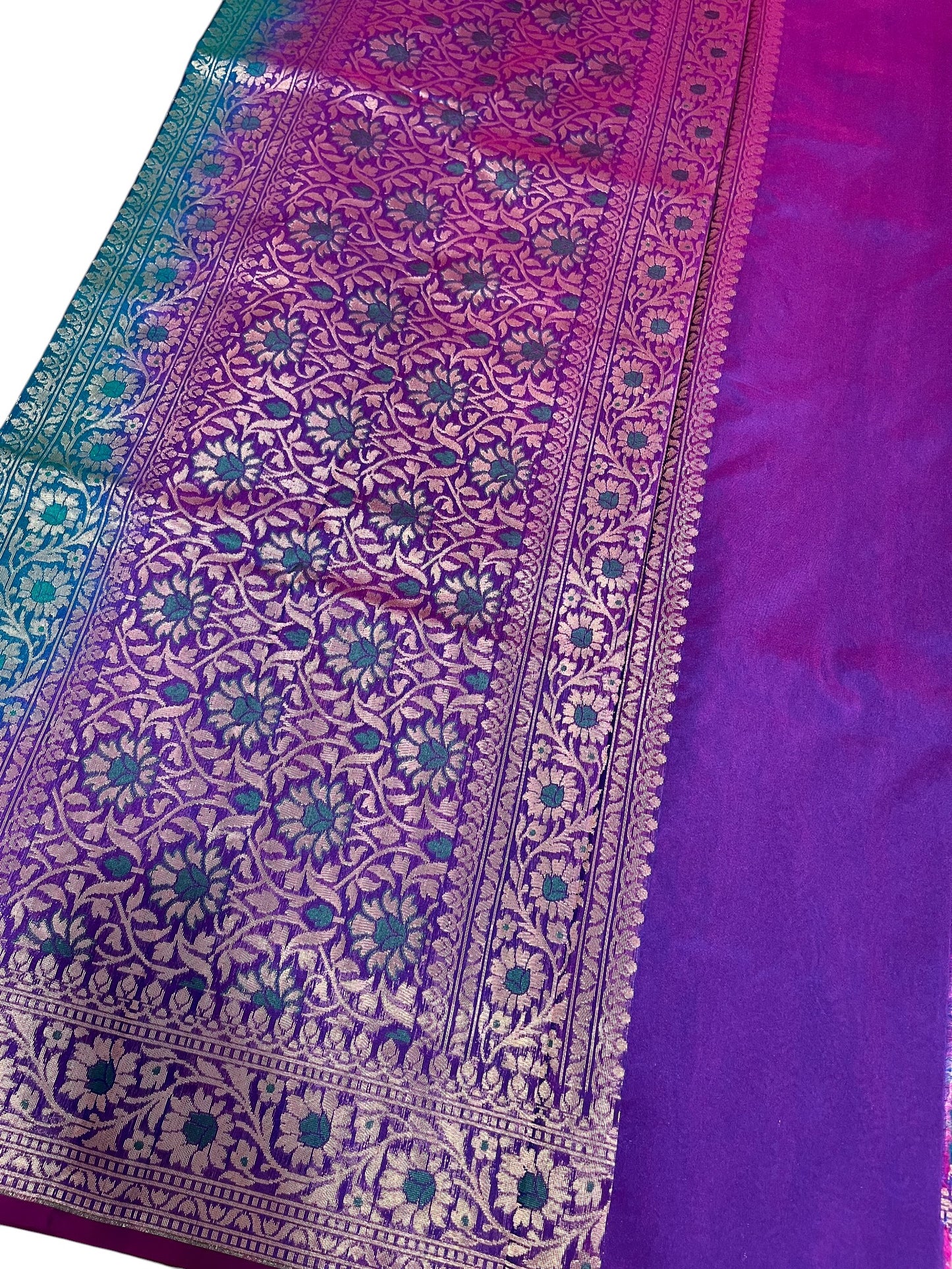 Southloom Banarasi Silk Saree with Woven Work on Body and Borders