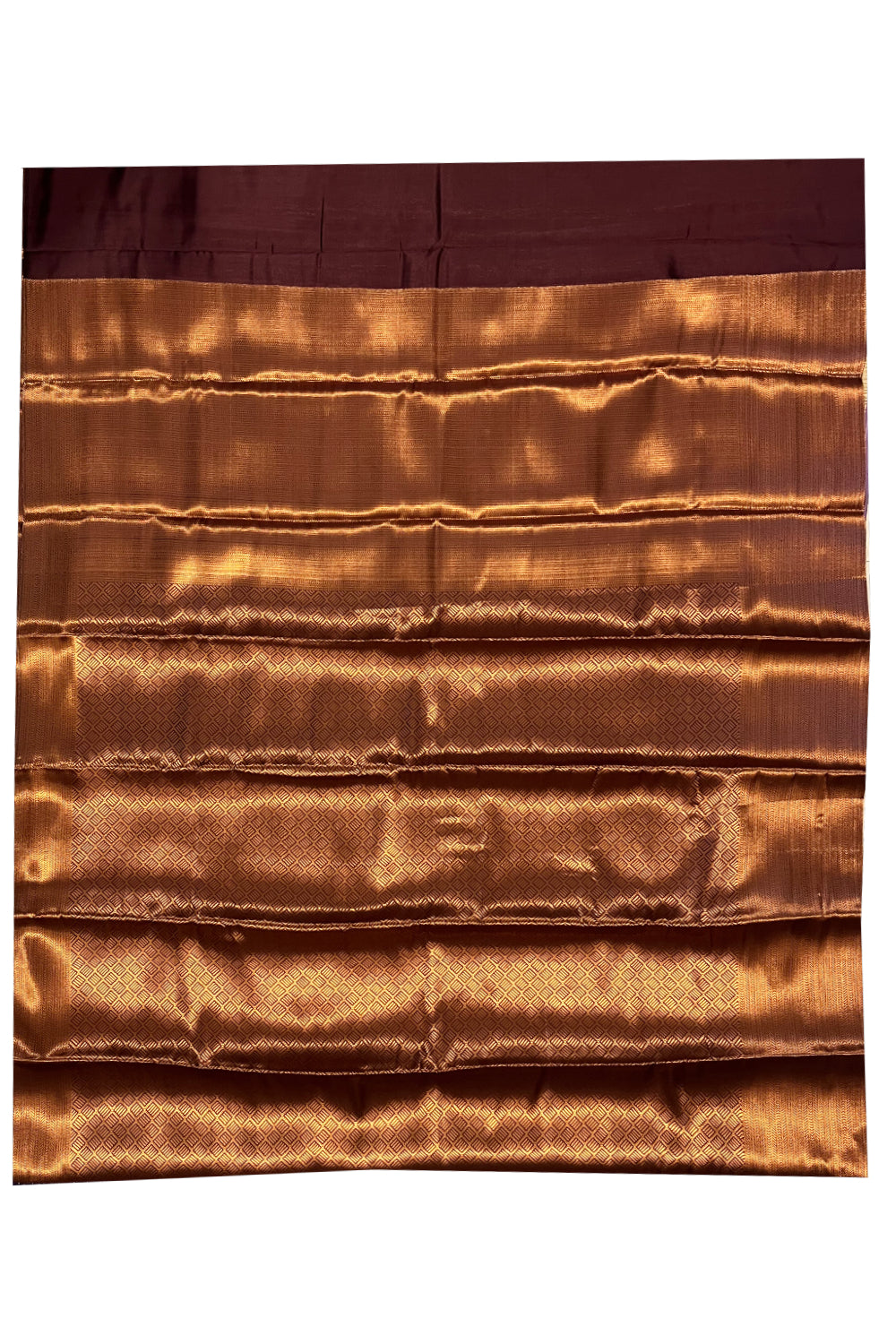 Southloom Premium Semi Silk Zari Work Brocade Saree in Bridal Brown with Matching Pallu