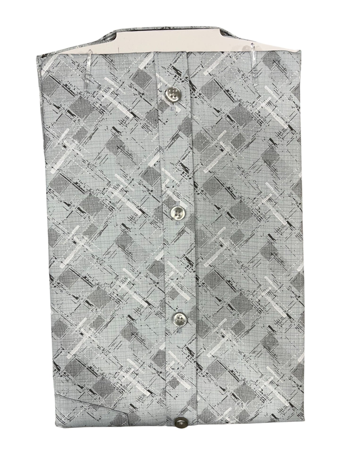 Southloom Pure Cotton Gray Printed Shirt (38 HS)