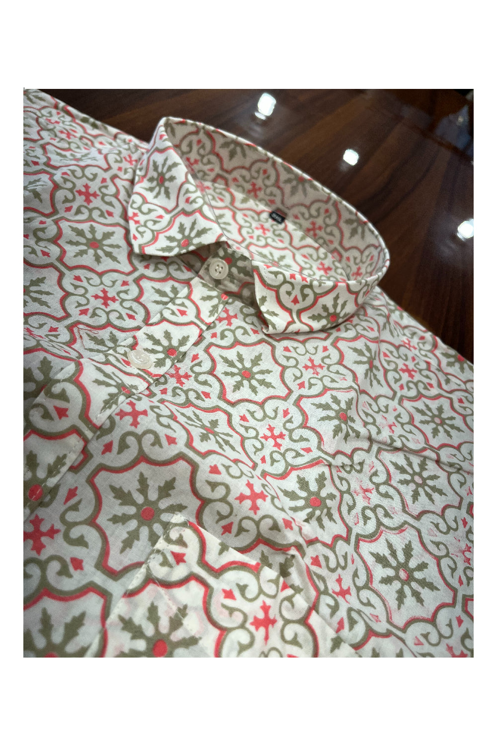 Southloom Jaipur Pure Cotton Printed Shirt For Men (3XL)