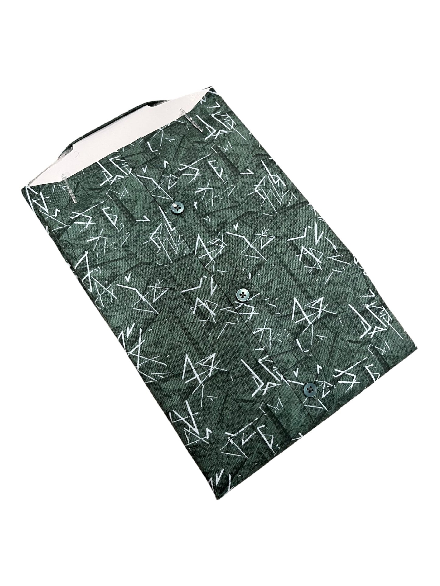 Southloom Pure Cotton Green Printed Shirt (42 FS)