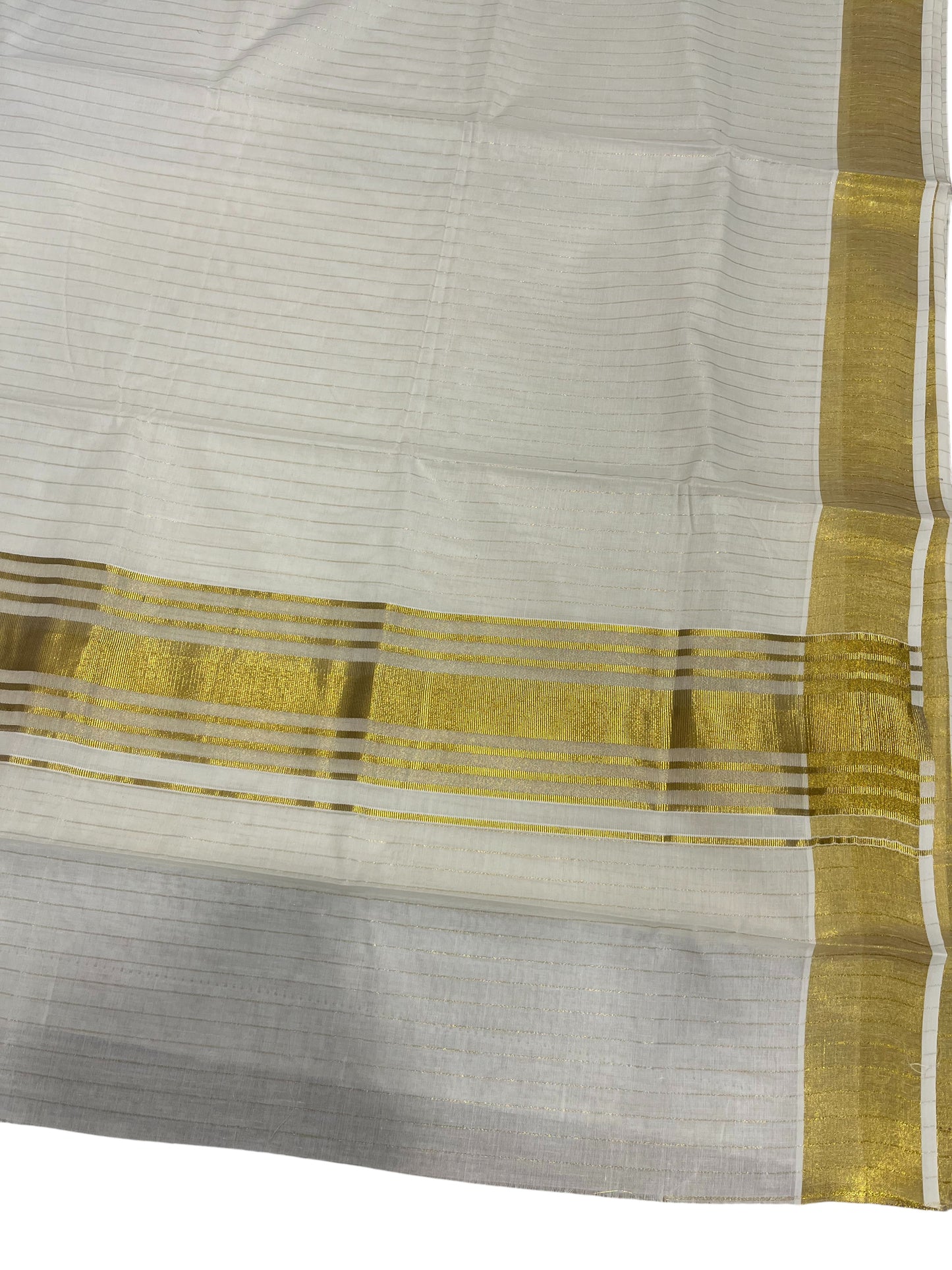 Southloom Pure Cotton Kerala Kasavu Lines Saree