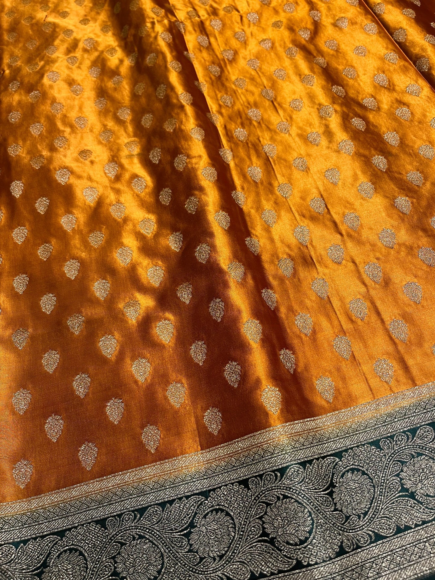 Southloom Satin Banarasi Silk Saree with Woven Work on Body and Borders