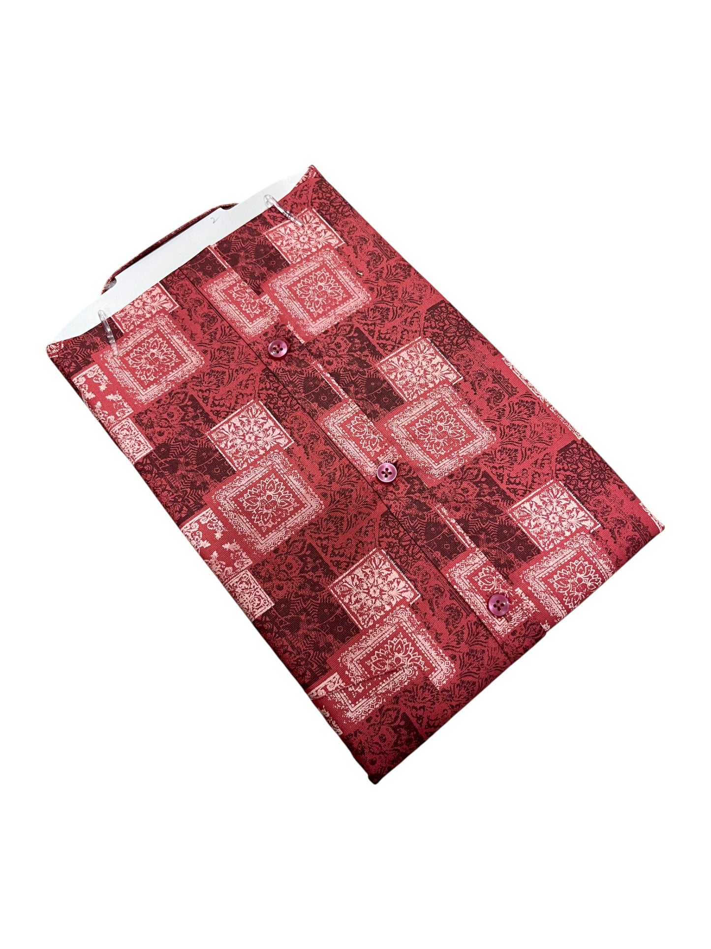 Southloom Pure Cotton Red Printed Shirt (XL HS)