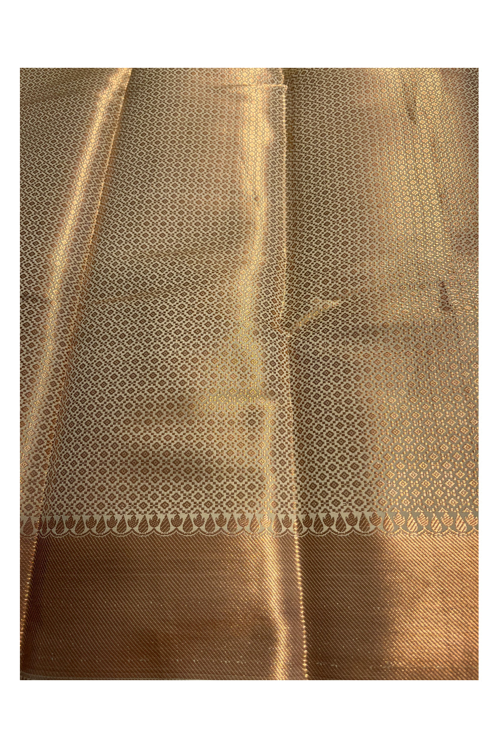 Southloom Banarasi Silk Brocade Bridal Saree WIth Woven Borders And Blouse Piece in Gold And Yellow
