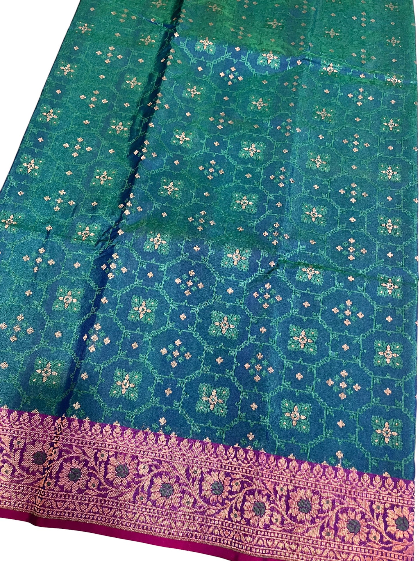 Southloom Banarasi Silk Saree with Woven Work on Body and Borders