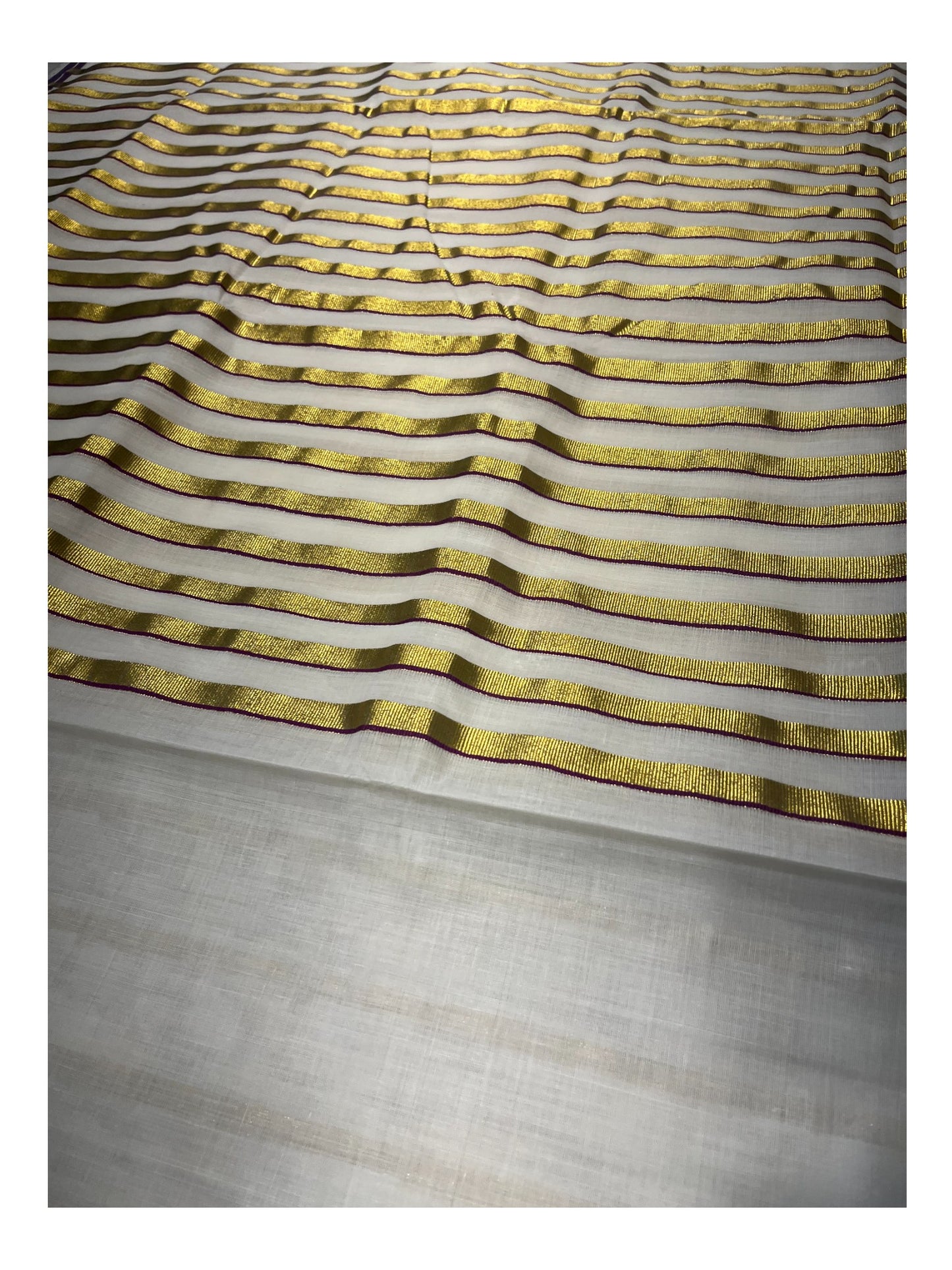 Southloom Puliyilakkara Purple and Gold Kasavu Kerala Saree with Woven Blouse