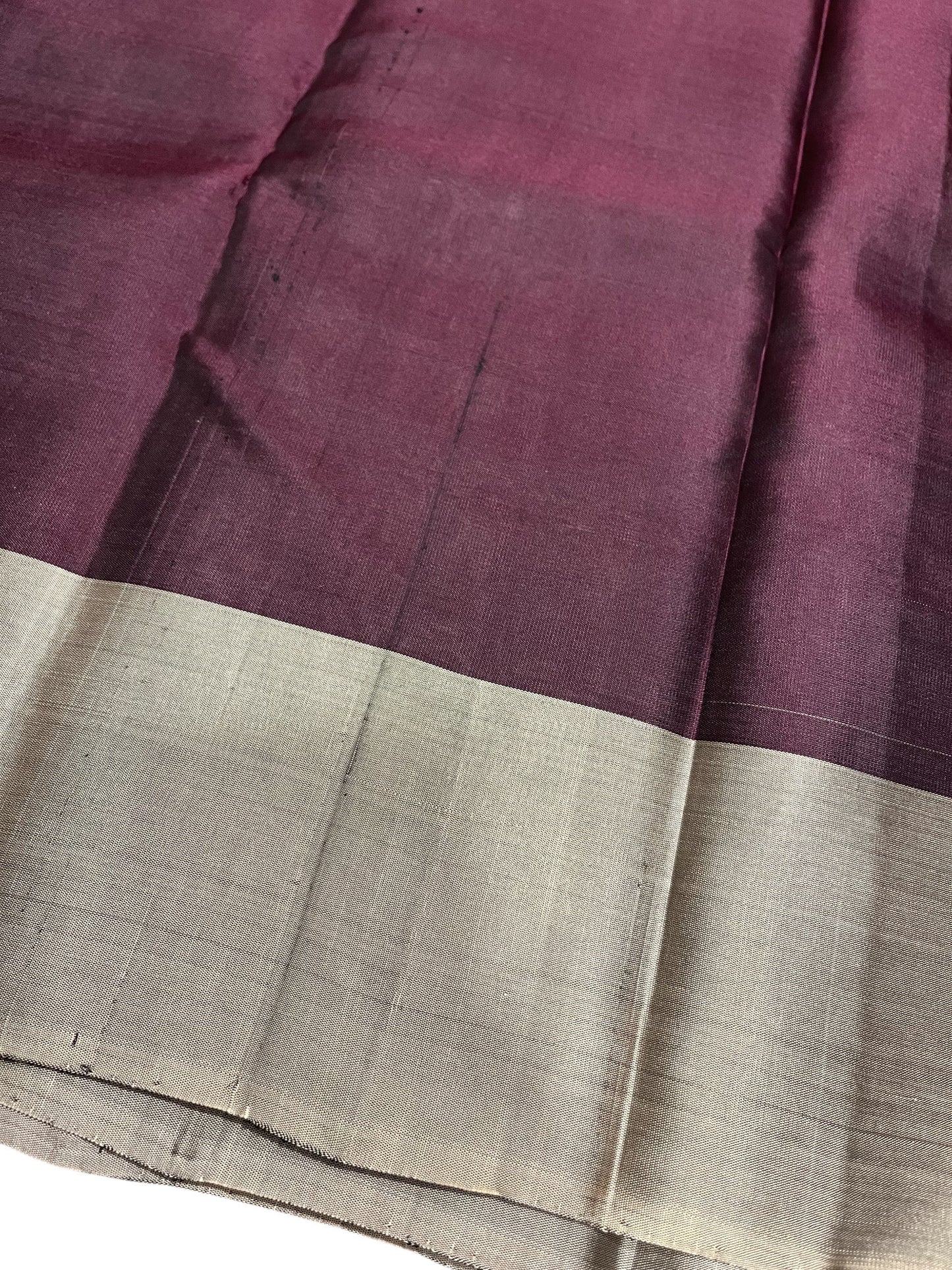 Southloom Pure Handloom Kanchipuram Silk Saree with Butta Work(Maroon & Grey)
