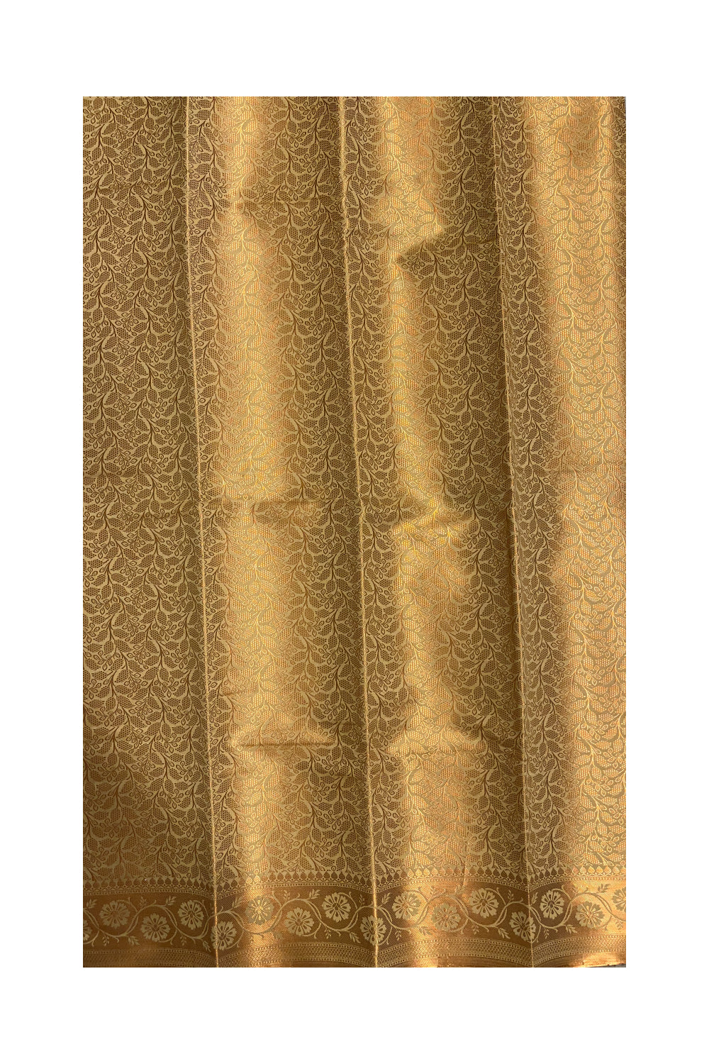Southloom Banarasi Silk Brocade Bridal Saree WIth Woven Borders And Blouse Piece in Beige