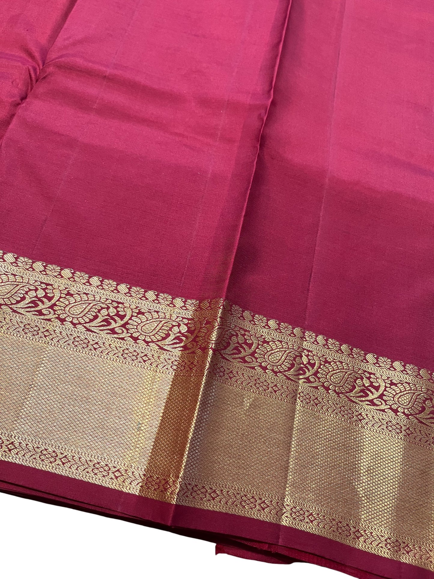 Southloom Pure Handloom Kanchipuram Silk Saree with Korvai Work(Gold & Maroon)