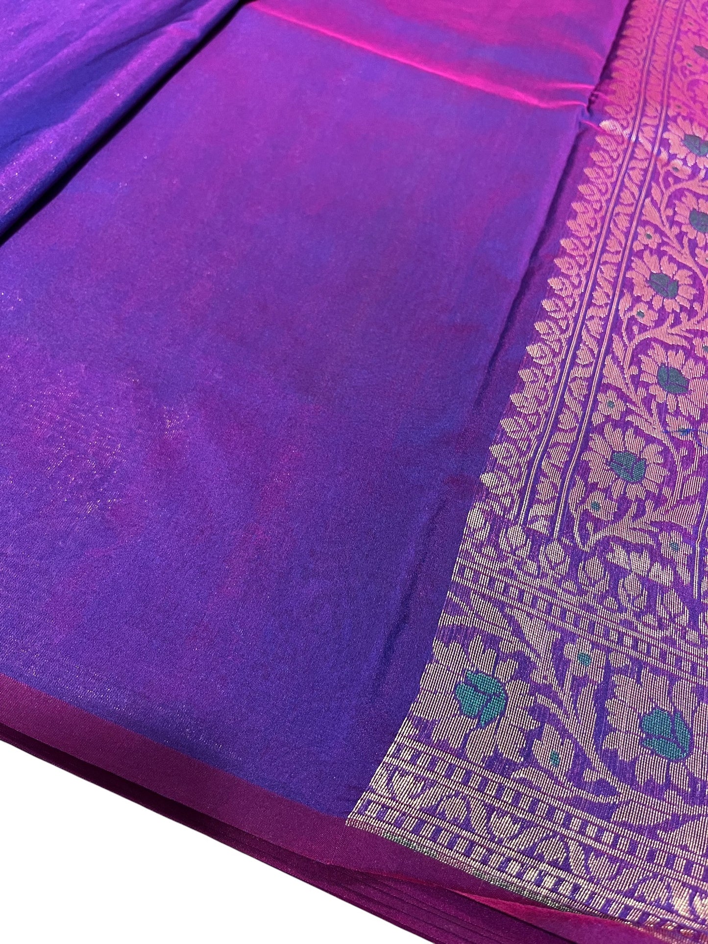 Southloom Banarasi Silk Saree with Woven Work on Body and Borders