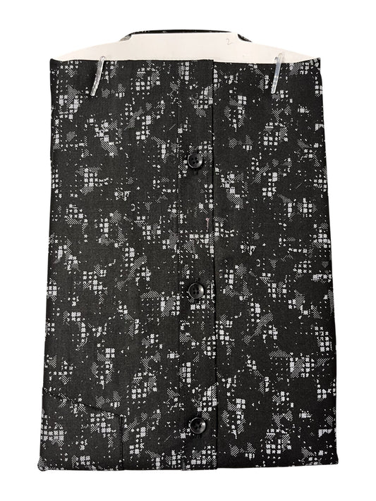 Southloom Pure Cotton Black Printed Shirt (XL FS)