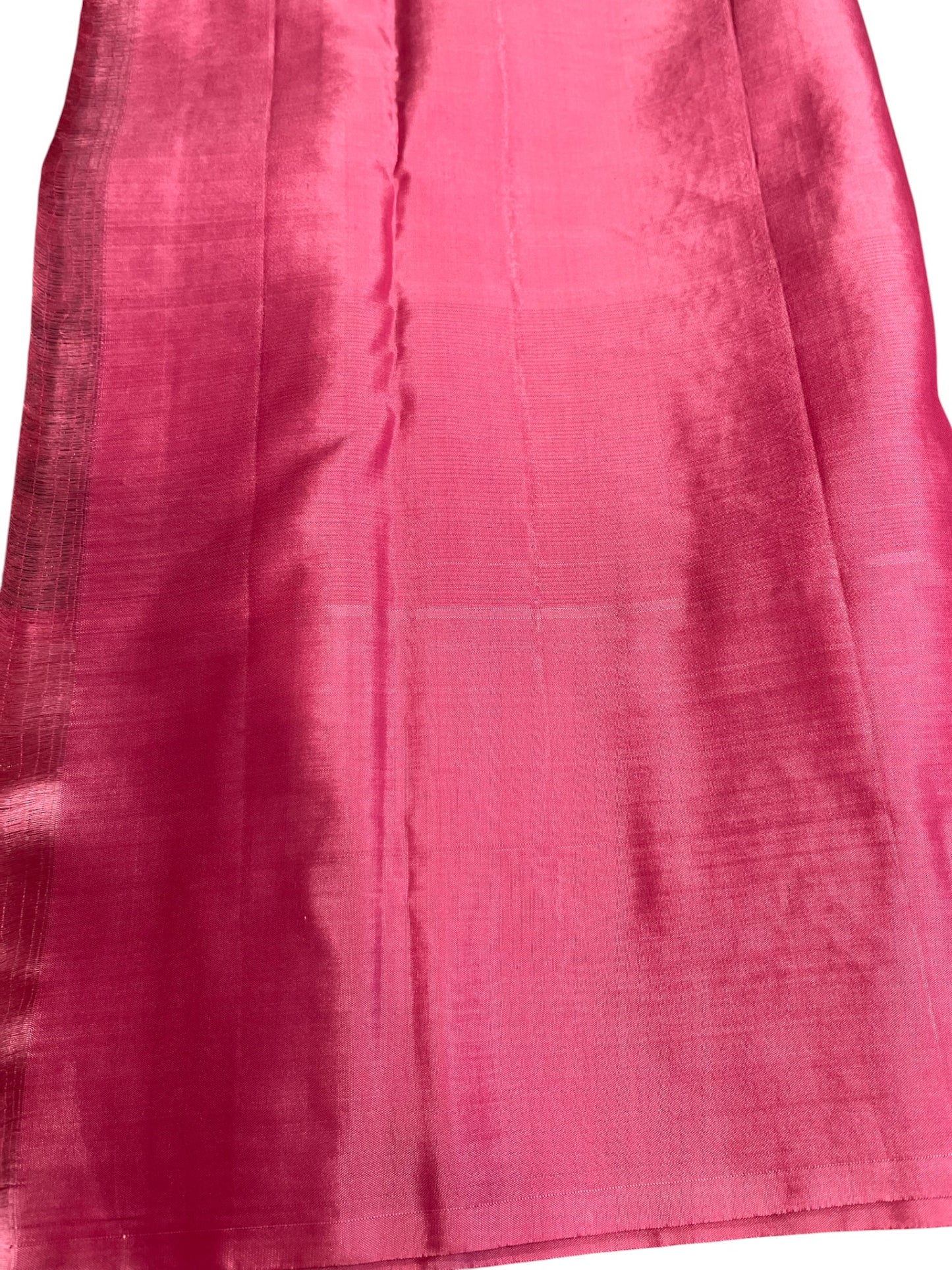 Southloom Premium Handloom Bridal Kanchipuram Silk Saree with Korvai Work (Green & Pink)