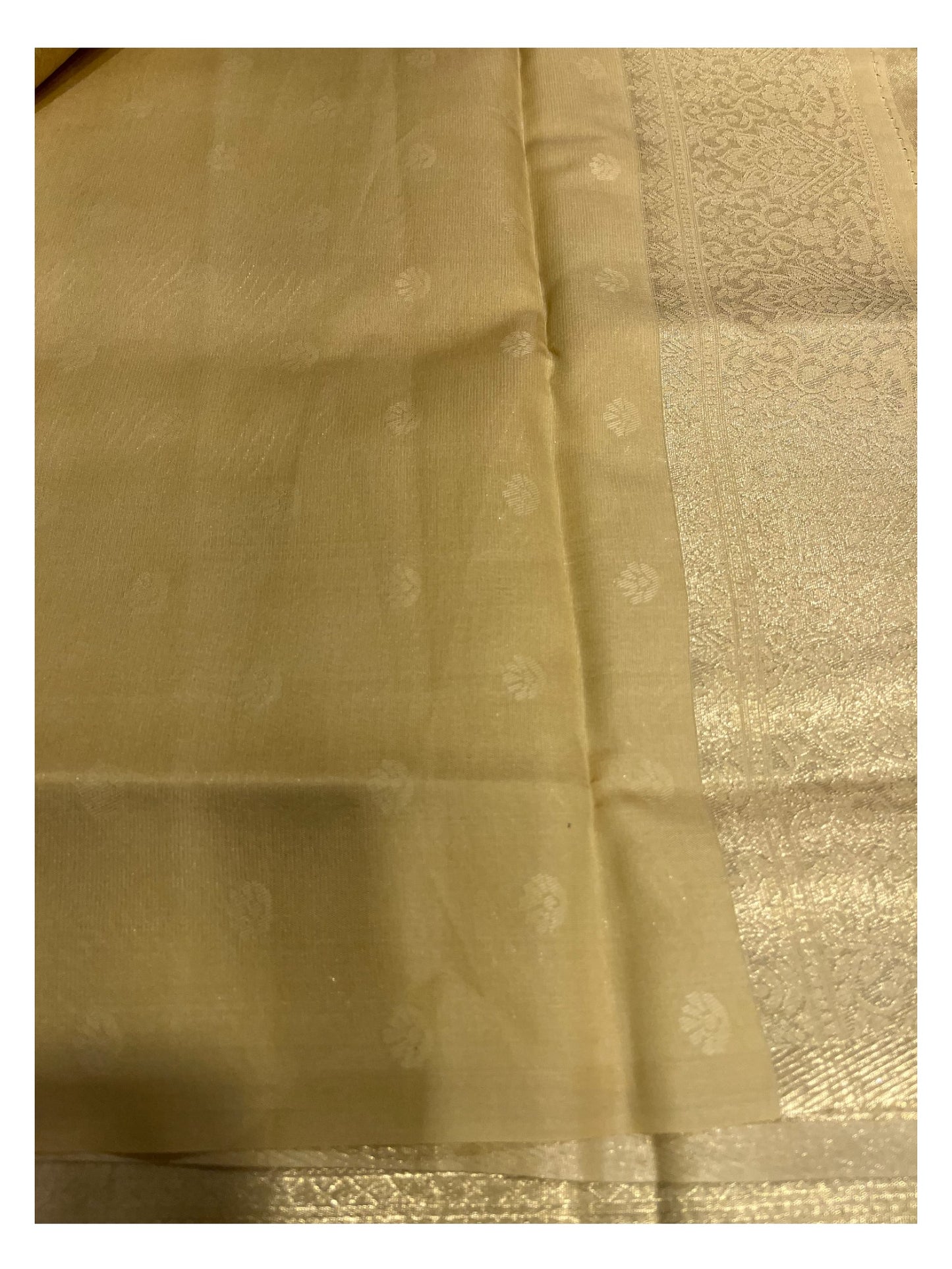 Southloom Tissu Semi Silk Saree with Golden Work on Body