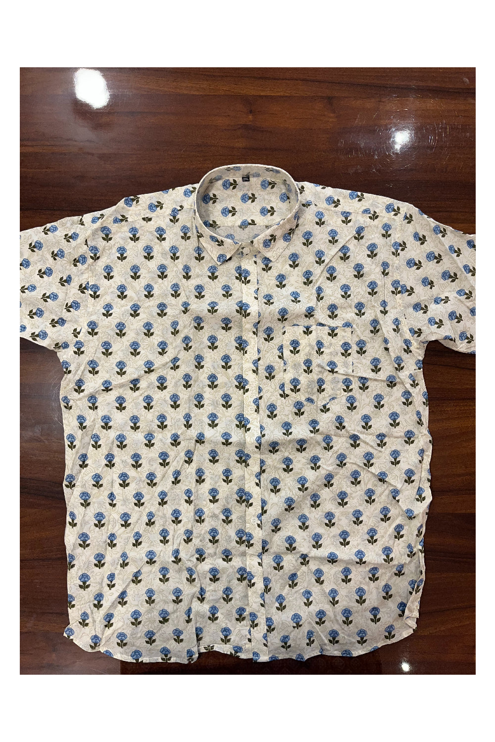 Southloom Jaipur Pure Cotton Printed Shirt For Men (3XL)