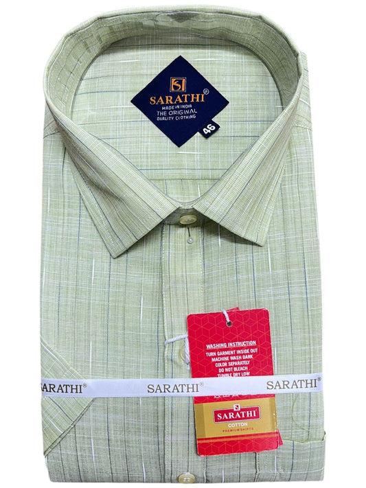 Southloom Pure Cotton Green Plain Shirt SLSHIRT 46 HS