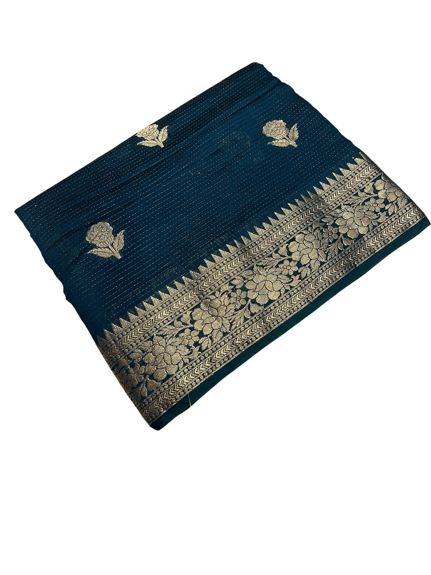 Southloom Georgete Banarasi Silk Saree with Woven Work on Body and Borders