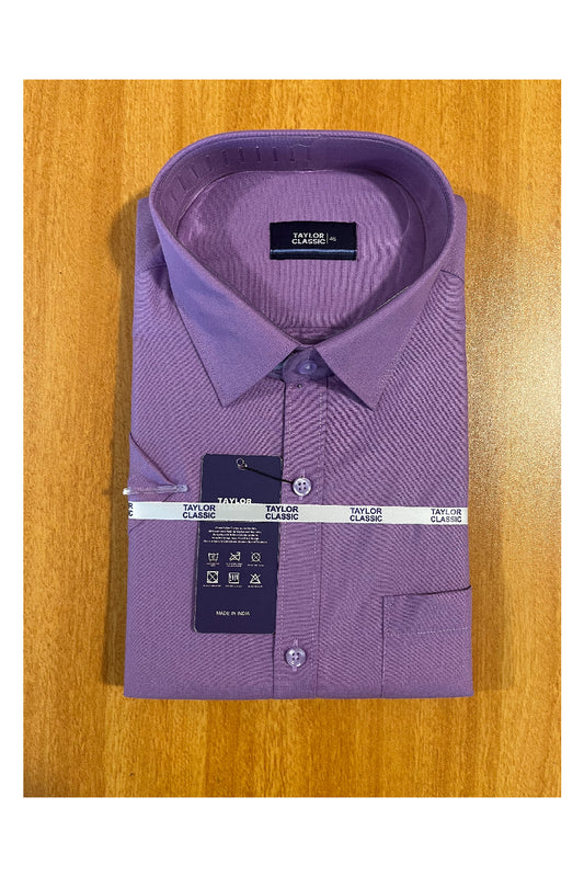 Pure Cotton Lavender Solid Shirt SLSHIRT 46 HS