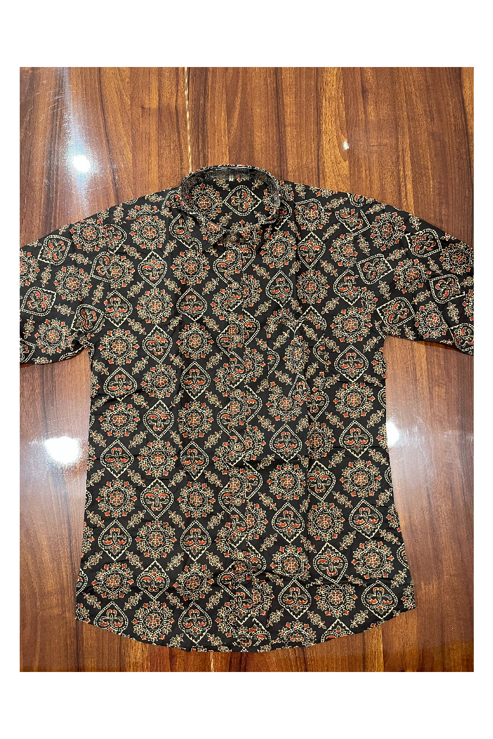 Southloom Jaipur Pure Cotton Block Printed Shirt for Men (Medium)