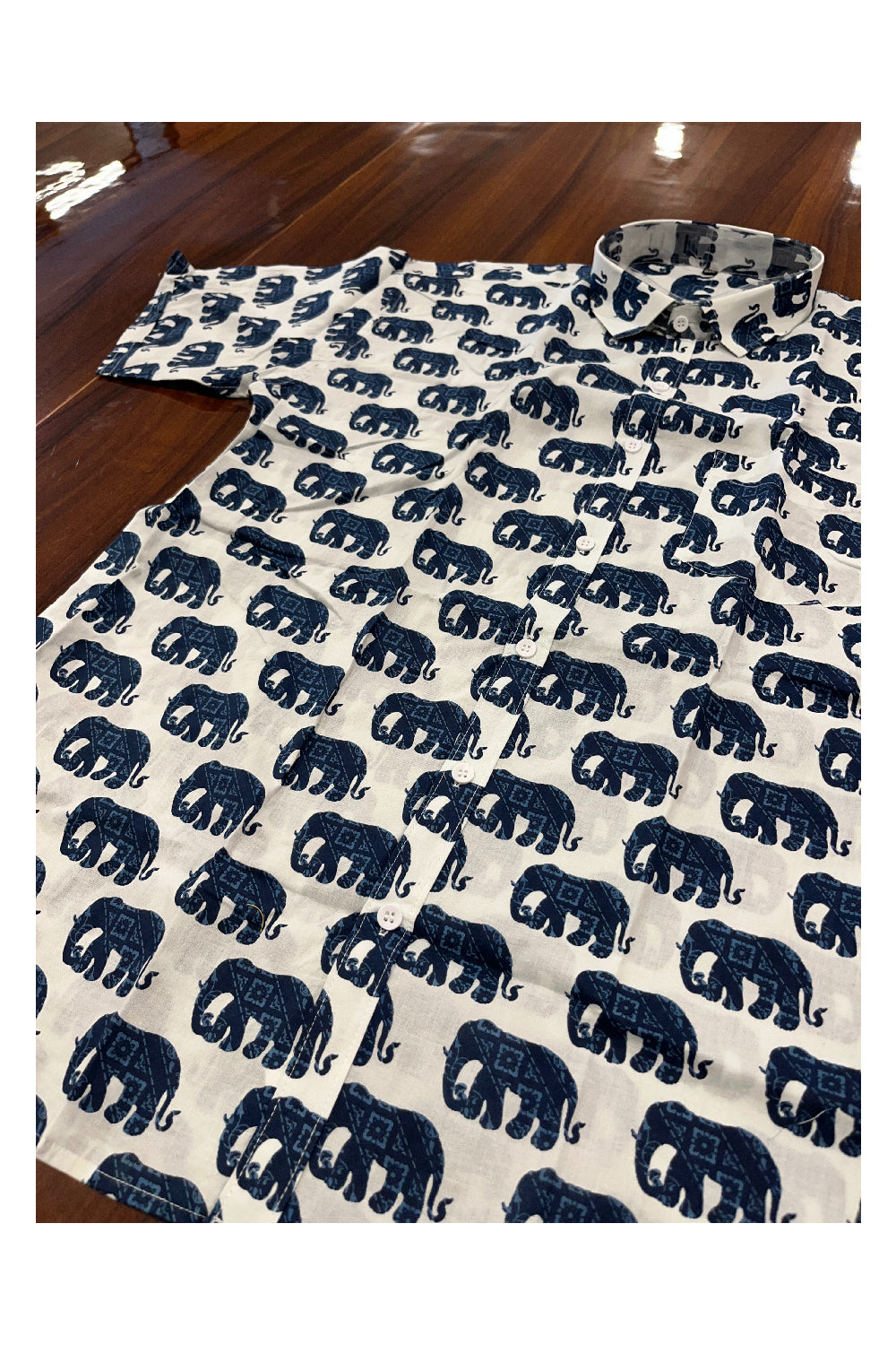 Southloom Jaipur Pure Cotton Printed Shirt For Men (3XL)