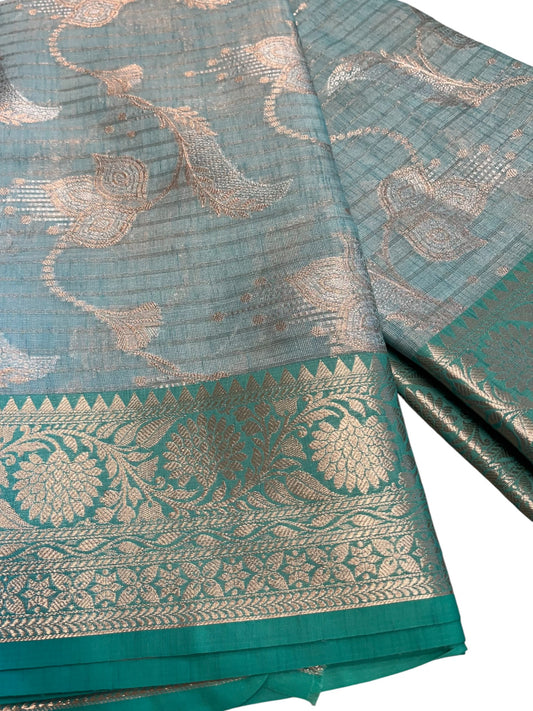 Southloom Tissue Banarasi Silk Saree with Woven Work on Body and Borders