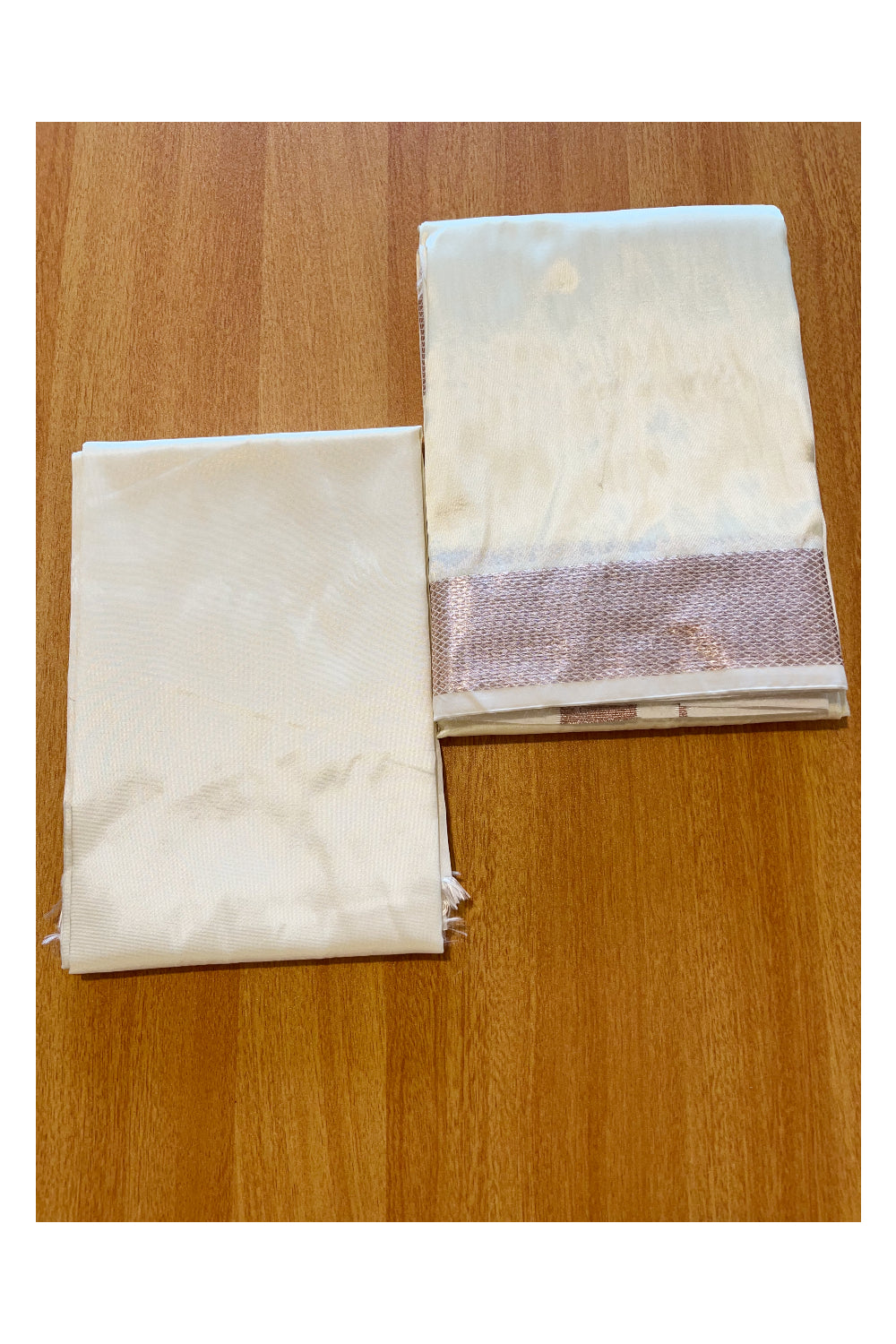 Southloom Semi Silk  Mundu / Vesthi / Dhothi Set with Matching Silk Shirt Piece