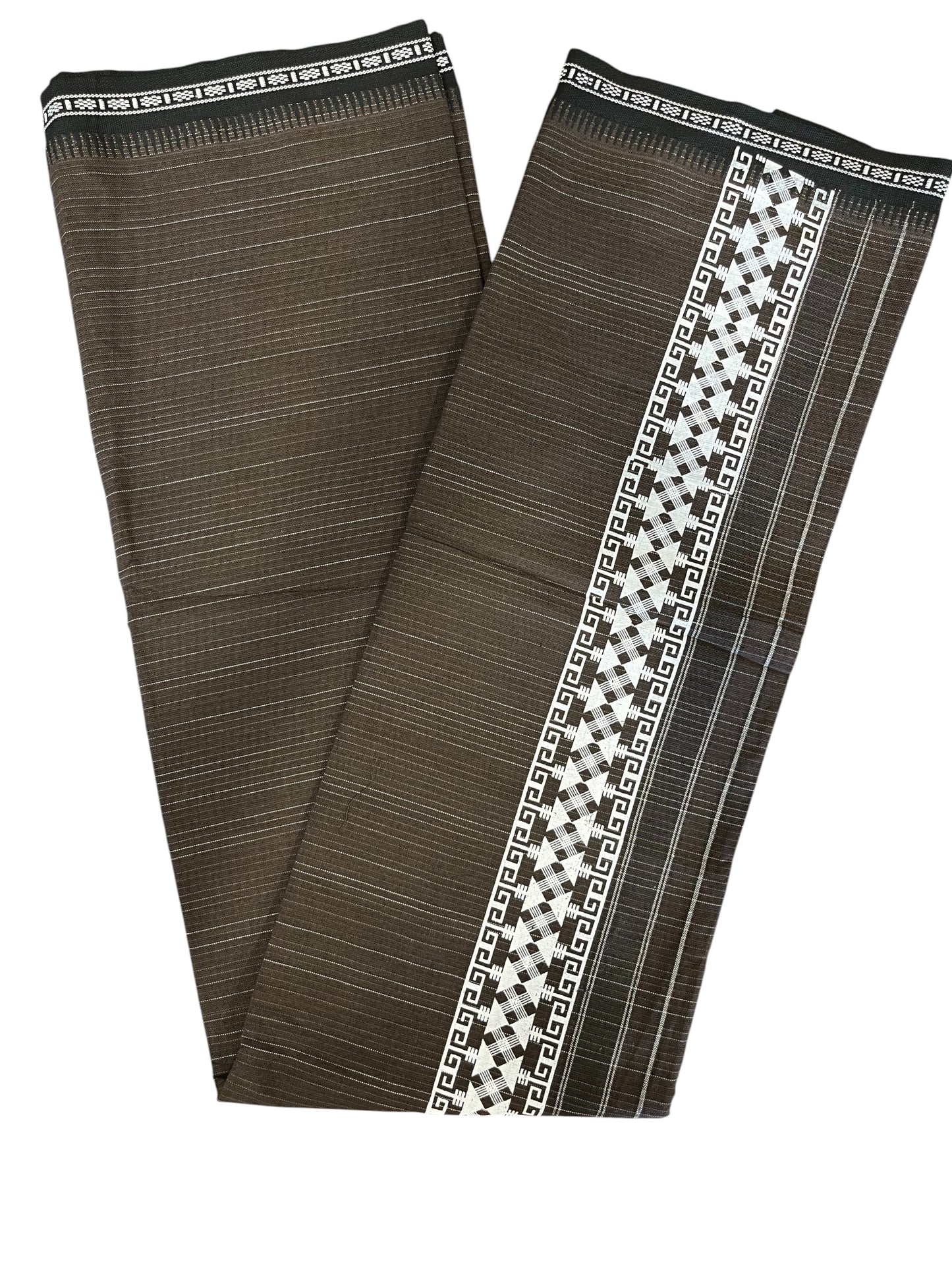Southloom Brown Printed Single Mundu / Otta Mundu / Lungi (South Indian Kerala Dhoti)