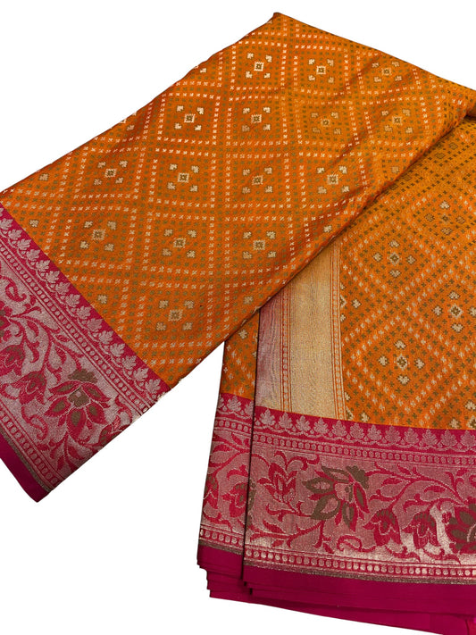 Southloom Banarasi Silk Saree with Woven Work on Body and Borders