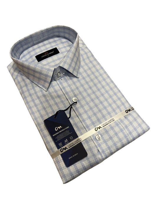 Southloom Pure Cotton Blue Printed Shirt (42 FS)