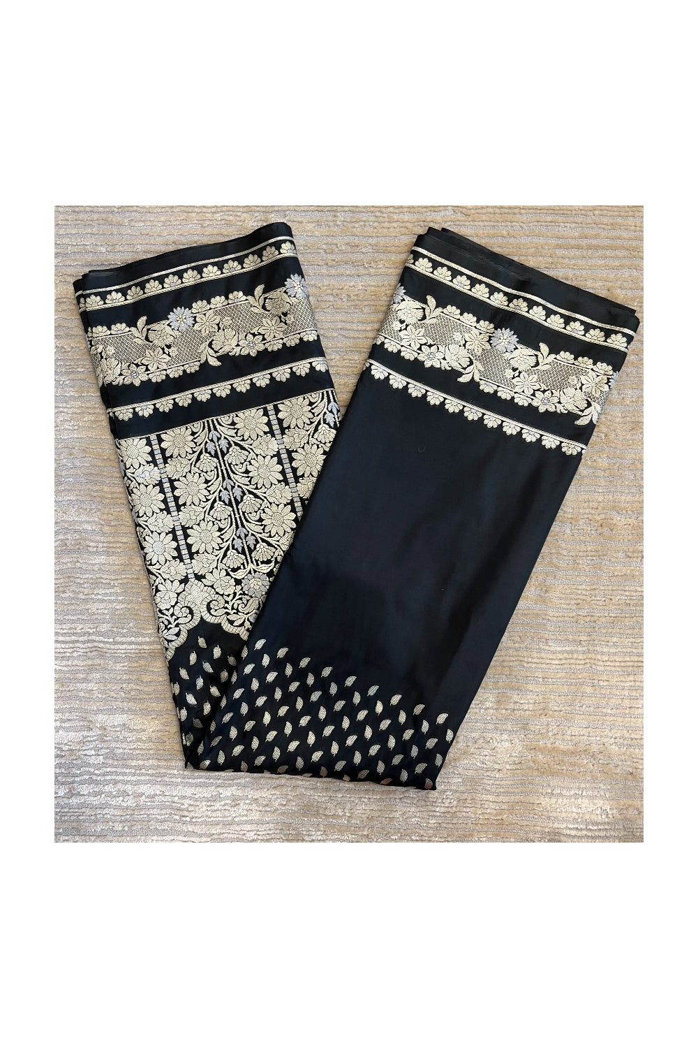 Southloom Banarasi Georgette Woven Work Saree in Black